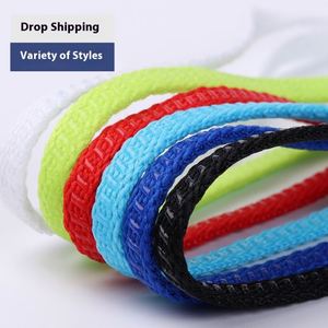 Lacets plats en polyester composite silicone YS double face de 8 mm de large, anti-chute, antidérapants, pour baskets unisexes, prêts à l'emploi (RTS) - Product Image 1