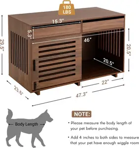 Mobile Style Jaula para perros cassetto portaoggetti per interni porta scorrevole per fienile cassa per cani