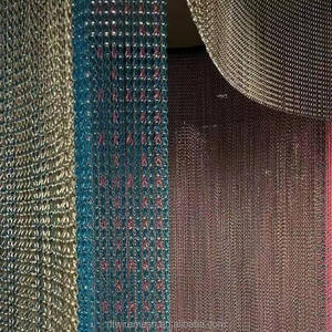 Cortina Decorativa de Malla Metálica, Separador de Ambientes Flexible, Biombo Metálico para Interiores de Oficina - Product Image 3