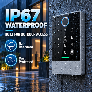 แป้นกดควบคุมการเข้าออกกลางแจ้ง IP67 พร้อม TTLock WiFi รองรับลายนิ้วมือ RFID รหัสผ่าน สำหรับสำนักงาน อพาร์ทเมนท์ โกดัง - Product Image 4