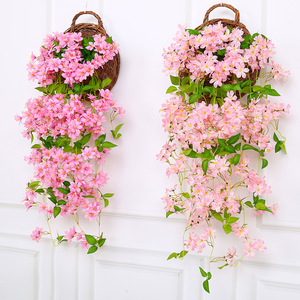 Named Artificial Flower Vines 6 Ft Silk Flower Wall Hanging Home Decor Pink Blue <b>Light</b> Pink White - Product Image 4
