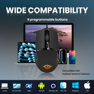 Meilleure <span class=keywords><strong>souris</strong></span> de jeu filaire optique pour ordinateur de bureau avec logo personnalisé OEM, ergonomique verticale rétroéclairée RVB pour joueur - Product Image 4