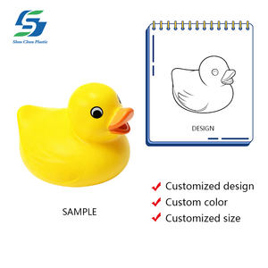 Toptan özel ördek stres topu PU köpük banyo oyuncak anksiyete kabartma baskılı Logo promosyon hediye sıkmak oyuncak stres oyuncak - Product Image 2