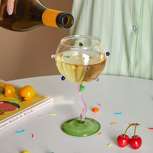 <strong>Wholesale</strong> Custom Blown Lead Free Borosilicate Colored Goblet <strong>Champagne</strong> Coupe Stemware Glasses for Party Wedding - Product Image 6