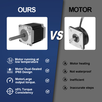 Moteur pas à pas RB MENA 23 Nema 23 à couple élevé 12V 2.2Nm, Moteur pas à pas Nema 17 6.3V pour éclairage de scène, Engrenage à poulie Nema 4 fils