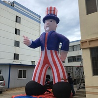 Figurine gonflable d'oncle sam de mascotte portative A03, ballon gonflable de statue de sam de décoration de festival de défilé C2