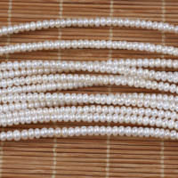 Perles en vrac de forme bouton de 3-4 mm, perles d'eau douce pour la fabrication de bijoux
