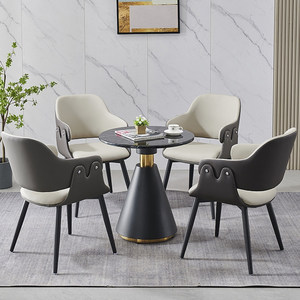 Sillas de Comedor Italianas Minimalistas, Sillas de Comedor de Cuero Modernas y Lujosas, Respaldos de <span class=keywords><strong>Estilo</strong></span> Retro para <span class=keywords><strong>Restaurante</strong></span> - Product Image 6