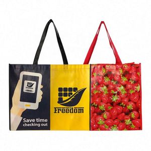 Bolsa de Compras Plegable Impermeable con Logotipo Personalizado, Fabricada en Tela No Tejida, Laminada en PP, con Diseño de Dibujos Animados, Artículo Promocional - Product Image 1
