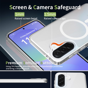 Funda Transparente Mate Esmerilada con Magnético para <span class=keywords><strong>Samsung</strong></span> A37, Carcasa Antihuellas de PC+TPU a Prueba de Golpes - Product Image 3