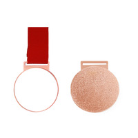Rubysub Sublimation Médailles vierges Marathon Running Games Silver Gold Sports Award Médaille en métal