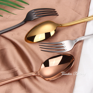 Gương Bạc Hoàng Gia Đám Cưới Thép Không Gỉ Bộ Đồ Ăn Chất Lượng Cao Bạc Dao Kéo Flatware Set - Product Image 4