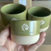 Tasse à café expresso en céramique de style japonais, prête à être expédiée, logo personnalisé, tasse à café colorée, tasse à boire vintage