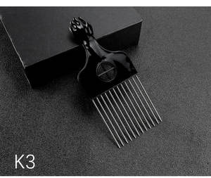 Peigne Afro en métal noir, brosse Pik pour cheveux africains, Salon de <span class=keywords><strong>coiffure</strong></span>, outil de <span class=keywords><strong>coiffure</strong></span>, accessoires pour cheveux - Product Image 6