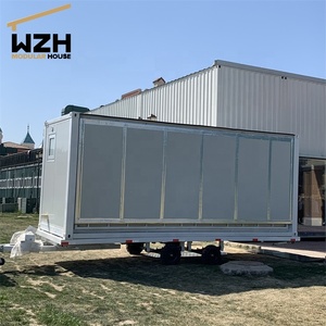 Bán Hot Prefab 20 40 Ft Khung Thép <span class=keywords><strong>Container</strong></span> Caravan Nhà Túp Lều Trên Bánh Xe Cho Châu Âu - Product Image 1
