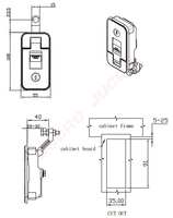 Loquet de levier de verrouillage de coffre de Bus DL718-4C grande taille de coupe ouverte mallette à outils industrielle en alliage de Zinc pour Kit de caravane stockage d'outils d'avion