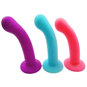 Produk penjualan laris mainan seks dewasa silikon Penis buatan Super lembut untuk wanita Dildo dengan cangkir hisap
