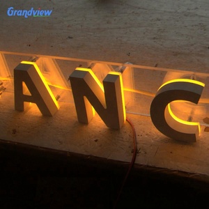 Custom 3D Display pubblicitario a LED per esterni cartelles Business Light con Logo lettere Lumineuse Enseigne pannello per la società Sign - Product Image 2