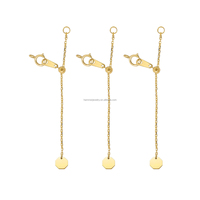 Bijoux en or massif jaune véritable 14K fermoirs polygones personnalisés pour bracelets et colliers crochets de bricolage et accessoires de fermeture de chaîne