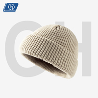 Bonnet en tricot 100% acrylique pour femme, automne-hiver, chaud, épais, style coréen, décontracté, doux