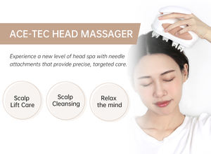 पूर्ण गर्दन सिर आराम ताररहित बाल खोपड़ी मालिश निविड़ अंधकार पोर्टेबल इलेक्ट्रिक सिर की मालिश डिवाइस कंपन - Product Image 2