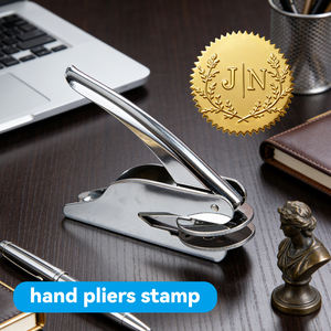 定制设计塑料压花印章系列银色便携式压花钳，适用于婚礼/派对请柬DIY，无需墨水 - Product Image 2