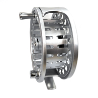 Die molding Aluminium Fly Reel untuk aliran sungai dan danau Fly Fishing kualitas murah Die Casting gulungan terbang