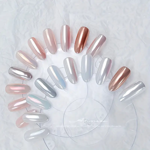 Poudre de pigment pour ongles Magic Mirror, blanc nacré, chrome, effet optique Aurora, effet caméléon, fournitures pour la manucure, vente en gros - Product Image 1