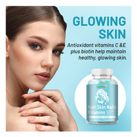 Gummies de biotine et collagène pour cheveux, peau et ongles, supplément de beauté à la kératine et aux vitamines, marque privée OEM, vente en gros d'usine