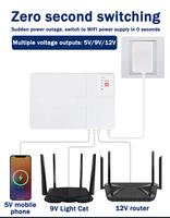 QIXIN Mini UPS DC Fase Tunggal Portabel 20000mAh 5V-24V untuk Router WiFi Kamera CCTV