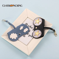 Boîtes d'emballage de lunettes portables avec pince à lunettes de soleil anti-pression housse de protection pendentif Expression lunettes de soleil pochette sac