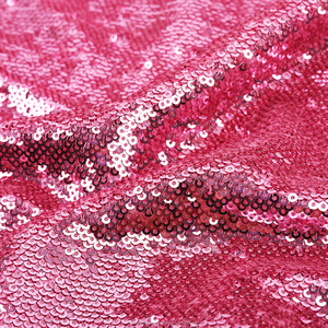 Rose 3mm Paillettes Arc-En-Ciel Tulle Stretch Broderie Lourde Paillettes Tissu - Product Image 3