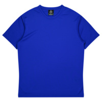 Optimaal minimalistisch vochtregulerend koningsblauw effen geventileerd kinder T-shirt met zacht gevoel voor dagelijks sportgebruik