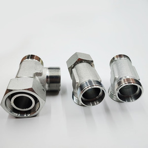 Raccord en T réducteur AC/<span class=keywords><strong>AD</strong></span> pour tuyau hydraulique, joint <span class=keywords><strong>de</strong></span> transition conique dense pour tuyau d'huile hydraulique - Product Image 1