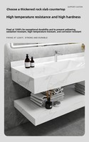 Ensemble de meubles de salle de bain en contreplaqué de luxe italien, double vasque, design gain de place, pour usage extérieur en villa, écologique et durable