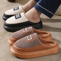 Bottes de neige en peluche chaudes d'hiver pour hommes élégants pantoufles d'intérieur douces pour hommes