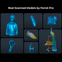 Scanner 3D portable CR Scan Ferret Pro de haute précision pour l'impression industrielle, la sculpture inversée, le visage, la pierre, le corps dans les ateliers d'impression