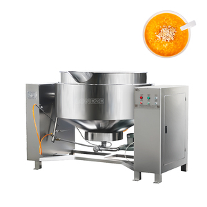 100L Nhà máy cung cấp trực tiếp thép không gỉ nấu ăn Ấm đun nước nồi nghiêng súp Sôi hơi nước Trọng Ấm đun nước với máy trộn - Product Image 3