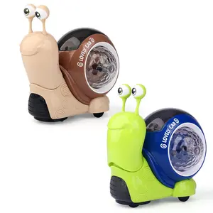 Zhimüzikli ışık oyuncak elektrikli güzel yürüyüş salyangoz oyuncak eğitici oyuncak yürüyüş salyangoz bebek sensör engeller kaçınma salyangoz