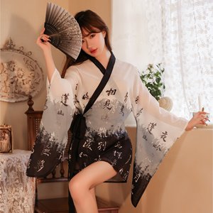 Ensemble de lingerie sexy, ensemble de kimono japonais, Hanfu de style ancien, peignoir, pyjama grande taille, vêtements mignons pour jeux de rôle passionnés - Product Image 1
