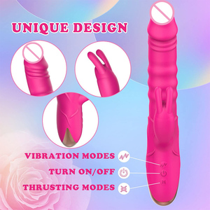 Beliebtes Produkt Leistungsstarke Vibration Weibliche Masturbation 2-in-1 Frauen Sexspielzeug Rabbit Vibratoren - Product Image 4