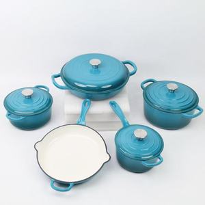 Bộ nồi chảo gang tráng men bán chạy nhất, gồm 5 món, dùng để nấu súp và nước dùng - Product Image 4