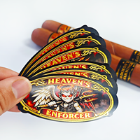 Autocollants adhésifs imperméables pour boîtes à cigares, taille et forme personnalisées, impression UV, service de personnalisation en usine, marque privée