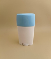 Récipient ovale vide en PP recyclable Bâton déodorant rechargeable Style de remplacement Bâton anti-transpirant