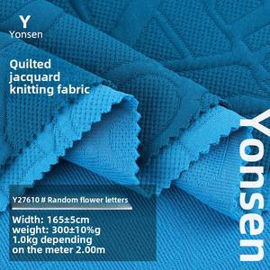 शरद ऋतु सर्दियों के बच्चों की जैकेट सैंडवाटशर्ट सूट यादृच्छिक पत्र जैक्वार्ड कपड़े 280gism वेफ्ट लेटेड सामग्री - Product Image 2