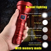 Studio photo 812-BT90 50W Spotlight 3000LM USB Lampe de poche LED rechargeable