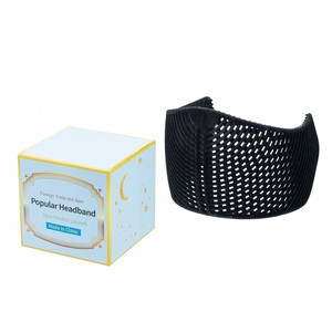 Fascia per <span class=keywords><strong>Capelli</strong></span> Sportiva Leggera in Silicone Vellutato con Funzione di Fissaggio, Mantiene i <span class=keywords><strong>Capelli</strong></span> in Posizione, Antivento, <span class=keywords><strong>Nera</strong></span> e Bianca, per Uso Quotidiano - Product Image 3