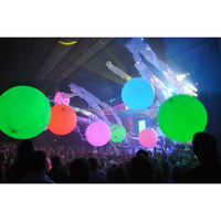Ballon gonflable LED blanc réutilisable pour l'interaction événementielle, vente chaude 2025