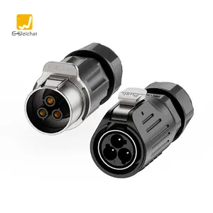 E-Weichat Factory LP12 Plug 3 Pin Wire Connecting Electrical Outdoor LED Lighting Dust Proof Waterproof Cable Connector
