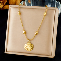 Collier Chaîne de Clavicule Polyvalent en Acier Inoxydable Plaqué Or Véritable 18 Carats Non Décolorant Personnalisé Luxe pour Femme
